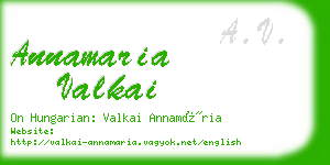 annamaria valkai business card